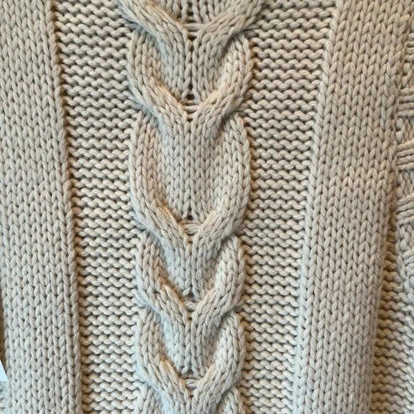 NWT Gap Angora Blend Cable Knit Sleeveless Turtleneck Sweater Dress Size Small - Picture 3 of 9